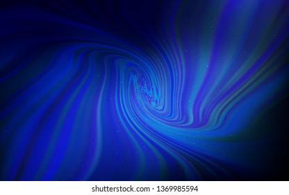 Dark BLUE vector layout with cosmic stars. Blurred decorative design in simple style with galaxy stars. Pattern for astrology websites.