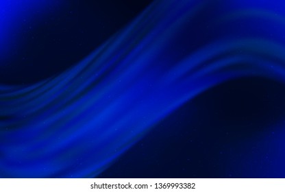 Dark BLUE vector layout with cosmic stars. Modern abstract illustration with Big Dipper stars. Pattern for futuristic ad, booklets.
