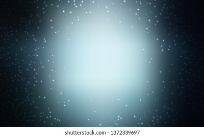 Dark BLUE vector layout with cosmic stars. Modern abstract illustration with Big Dipper stars. Pattern for astrology websites.