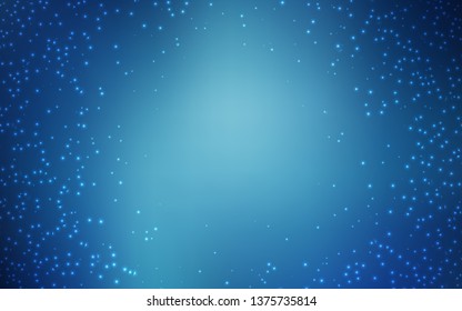 Dark BLUE vector layout with cosmic stars. Modern abstract illustration with Big Dipper stars. Best design for your ad, poster, banner.