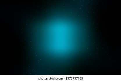 Dark BLUE vector layout with cosmic stars. Shining colored illustration with bright astronomical stars. Pattern for futuristic ad, booklets.