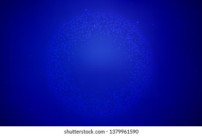 Dark BLUE vector layout with cosmic stars. Space stars on blurred abstract background with gradient. Pattern for astronomy websites.