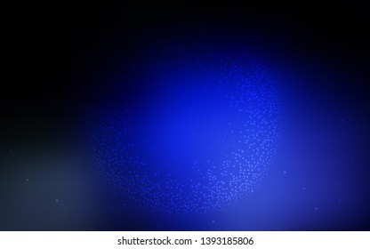 Dark BLUE vector layout with cosmic stars. Shining illustration with sky stars on abstract template. Smart design for your business advert.