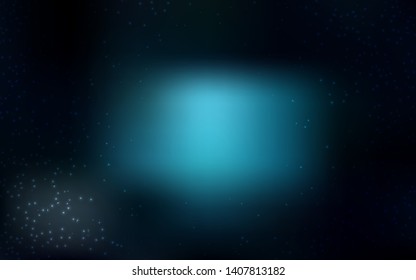 Dark BLUE vector layout with cosmic stars. Glitter abstract illustration with colorful cosmic stars. Pattern for astrology websites.