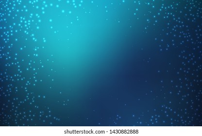 Dark BLUE vector layout with cosmic stars. Shining illustration with sky stars on abstract template. Pattern for astrology websites.