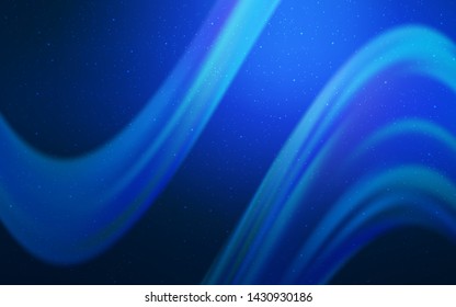 Dark BLUE vector layout with cosmic stars. Shining illustration with sky stars on abstract template. Smart design for your business advert.