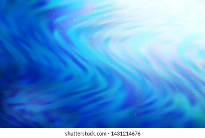 Dark BLUE vector layout with cosmic stars. Modern abstract illustration with Big Dipper stars. Smart design for your business advert.