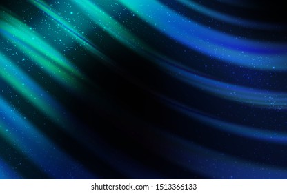 Dark BLUE vector layout with cosmic stars. Shining illustration with sky stars on abstract template. Pattern for futuristic ad, booklets.