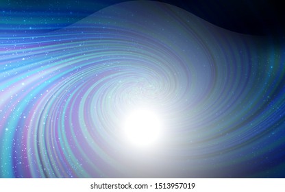 Dark BLUE vector layout with cosmic stars. Shining colored illustration with bright astronomical stars. Best design for your ad, poster, banner.