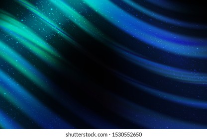 Dark BLUE vector layout with cosmic stars. Shining illustration with sky stars on abstract template. Pattern for futuristic ad, booklets.