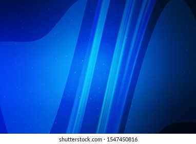 Dark BLUE vector layout with cosmic stars. Shining colored illustration with bright astronomical stars. Best design for your ad, poster, banner.