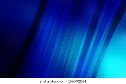 Dark BLUE vector layout with cosmic stars. Space stars on blurred abstract background with gradient. Pattern for astrology websites.