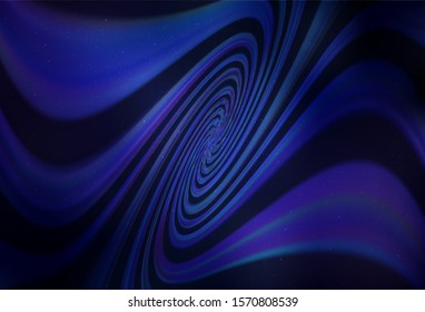 Dark BLUE vector layout with cosmic stars. Shining illustration with sky stars on abstract template. Pattern for astrology websites.