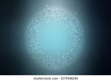 Dark BLUE vector layout with cosmic stars. Shining colored illustration with bright astronomical stars. Best design for your ad, poster, banner.