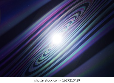 Dark BLUE vector layout with cosmic stars. Glitter abstract illustration with colorful cosmic stars. Pattern for astrology websites.