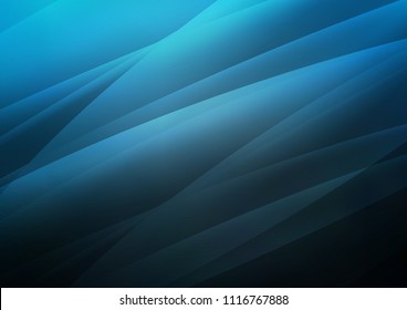 Dark BLUE vector layout with curved diagonal lines. Decorative shining illustration with lines on abstract template. The pattern can be used for websites.
