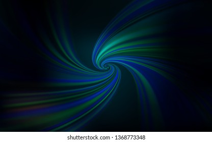 Dark BLUE vector layout with curved lines. A sample with colorful lines, shapes. Brand new design for your ads, poster, banner.