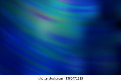 Dark BLUE vector layout with curved lines. Colorful illustration in abstract style with gradient. Brand new design for your ads, poster, banner.