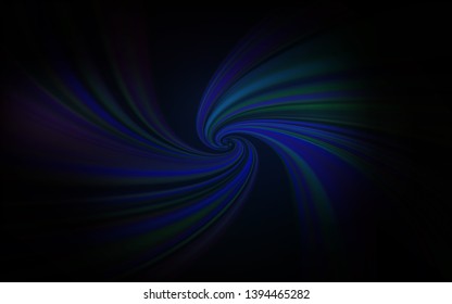 Dark BLUE vector layout with curved lines. A completely new colorful illustration in simple style. Elegant pattern for a brand book.