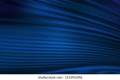 Dark BLUE vector layout with curved lines. A completely new colorful illustration in simple style. Pattern for your business design.
