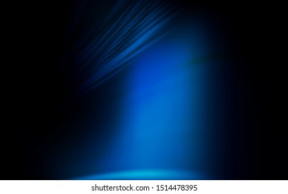 Dark BLUE vector layout with curved lines. A completely new colorful illustration in simple style. Template for cell phone screens.