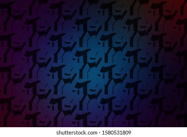 Dark BLUE vector layout with curved lines. Brand new colorful illustration in simple style. Abstract style for your business design.