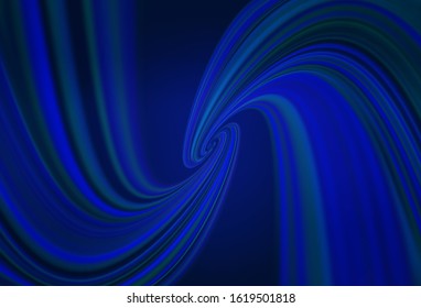 Dark BLUE vector layout with curved lines. Shining colorful illustration in simple style. Brand new design for your ads, poster, banner.