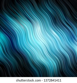 Dark BLUE vector layout with curves. Brand new colorful illustration with bent lines. Pattern for booklets, leaflets.