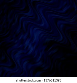 Dark BLUE vector layout with curves. Gradient illustration in simple style with bows. Best design for your ad, poster, banner.