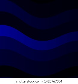 Dark BLUE vector layout with curves. Colorful geometric sample with gradient curves.  Best design for your ad, poster, banner.
