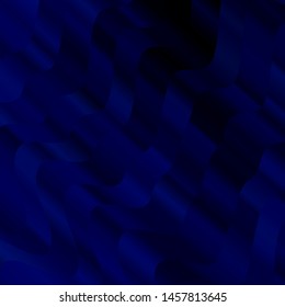 Dark BLUE vector layout with curves. Colorful abstract illustration with gradient curves. Template for cellphones.