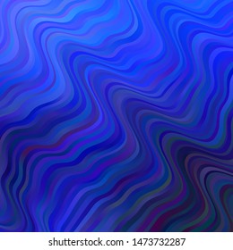 Dark BLUE vector layout with curves. Colorful illustration, which consists of curves. Design for your business promotion.