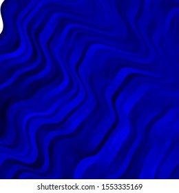 Dark BLUE vector layout with curves. Brand new colorful illustration with bent lines. Pattern for commercials, ads.