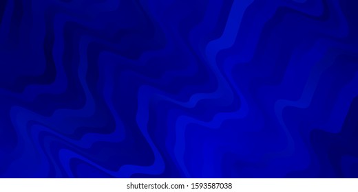 Dark BLUE vector layout with curves. Gradient illustration in simple style with bows. Design for your business promotion.