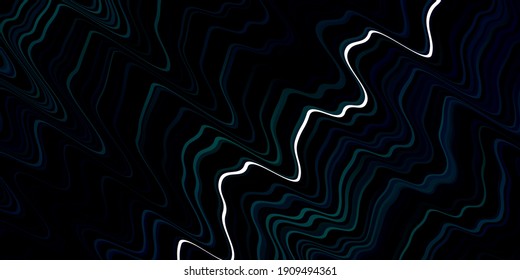 Diseño de vector azul oscuro con curvas. Ilustración colorida con líneas curvas. Plantilla para teléfonos móviles.