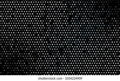 Dark BLUE vector layout with elements of cards. Colored illustration with hearts, spades, clubs, diamonds. Smart design for your business advert of casinos.
