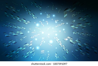 Dark BLUE vector layout with festival confetti. Confetti on blurred abstract background with colorful gradient. The pattern can be used for birthday gifts, congratulations.