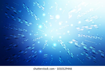 Dark BLUE vector layout with festival confetti. Confetti on blurred abstract background with colorful gradient. Beautiful design for your business advert of anniversary.