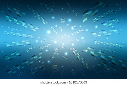 Dark BLUE vector layout with festival confetti. Confetti on blurred abstract background with colorful gradient. Beautiful design for your business advert of anniversary.