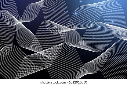Dark BLUE vector layout with festival confetti. Confetti on blurred abstract background with colorful gradient. The pattern can be used for birthday gifts, congratulations.