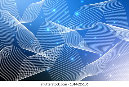 Dark BLUE vector layout with festival confetti. Modern geometrical abstract illustration with carnival ribbons. Beautiful design for your business advert of anniversary.