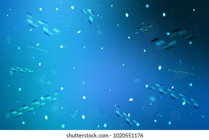 Dark BLUE vector layout with festival confetti. Blurred decorative design in anniversary style with confetti. Beautiful design for your business advert of anniversary.
