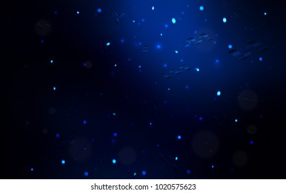 Dark BLUE vector layout with festival confetti. Confetti on blurred abstract background with colorful gradient. The pattern can be used for birthday gifts, congratulations.