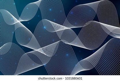 Dark BLUE vector layout with festival confetti. Confetti on blurred abstract background with colorful gradient. Beautiful design for your business advert of anniversary.