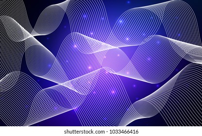 Dark BLUE vector layout with festival confetti. Beautiful colored illustration with ribbon in celebration style. Beautiful design for your business advert of anniversary.