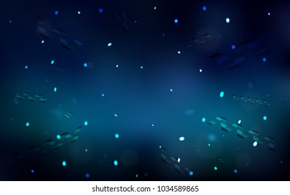 Dark BLUE vector layout with festival confetti. Glitter abstract illustration with colorful confetti, ribbons. New design for ad, poster, banner of your Party.