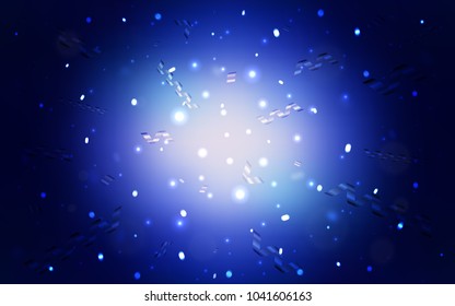 Dark BLUE vector layout with festival confetti. Glitter abstract illustration with colorful confetti, ribbons. The pattern can be used for carnival, festival leaflets.
