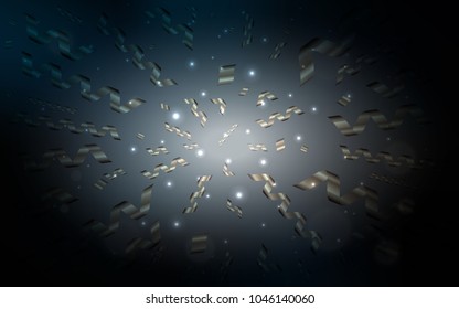 Dark BLUE vector layout with festival confetti. Confetti on blurred abstract background with colorful gradient. The template can be used as a background for postcards.