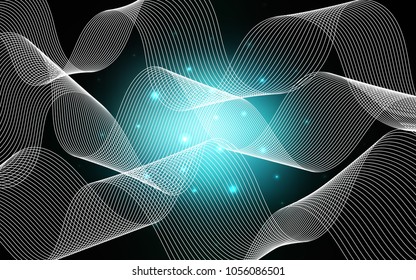 Dark BLUE vector layout with festival confetti. Glitter abstract illustration with colorful confetti, ribbons. The template can be used as a background for postcards.