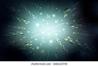 Dark BLUE vector layout with festival confetti. Blurred decorative design in anniversary style with confetti. The pattern can be used for carnival, festival leaflets.